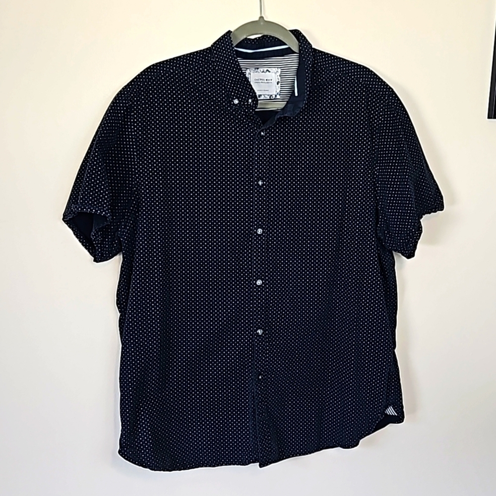 Cactus Man Ricky Singh Blue Button Up Shirt Extra Large